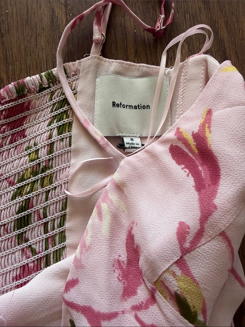 Reformation Bea Pink Floral Maxi Dress - Picture 5 of 8
